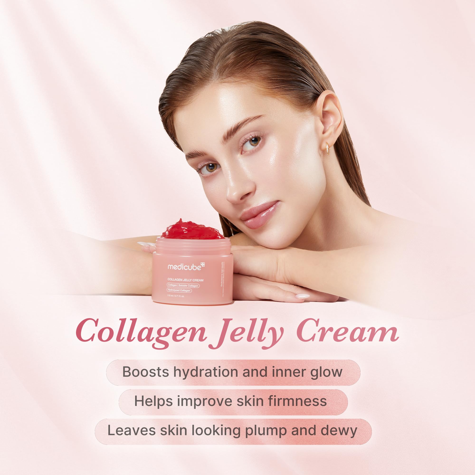 medicube Collagen Jelly Cream- Niacinamide & Freeze-Dried Hydrolyzed Collagen - Boosts skin's barrier hydration and gives 24h Glow & Lifted Look - Korean skincare (1.69 Fl Oz (Pack of 1)) - Image 9