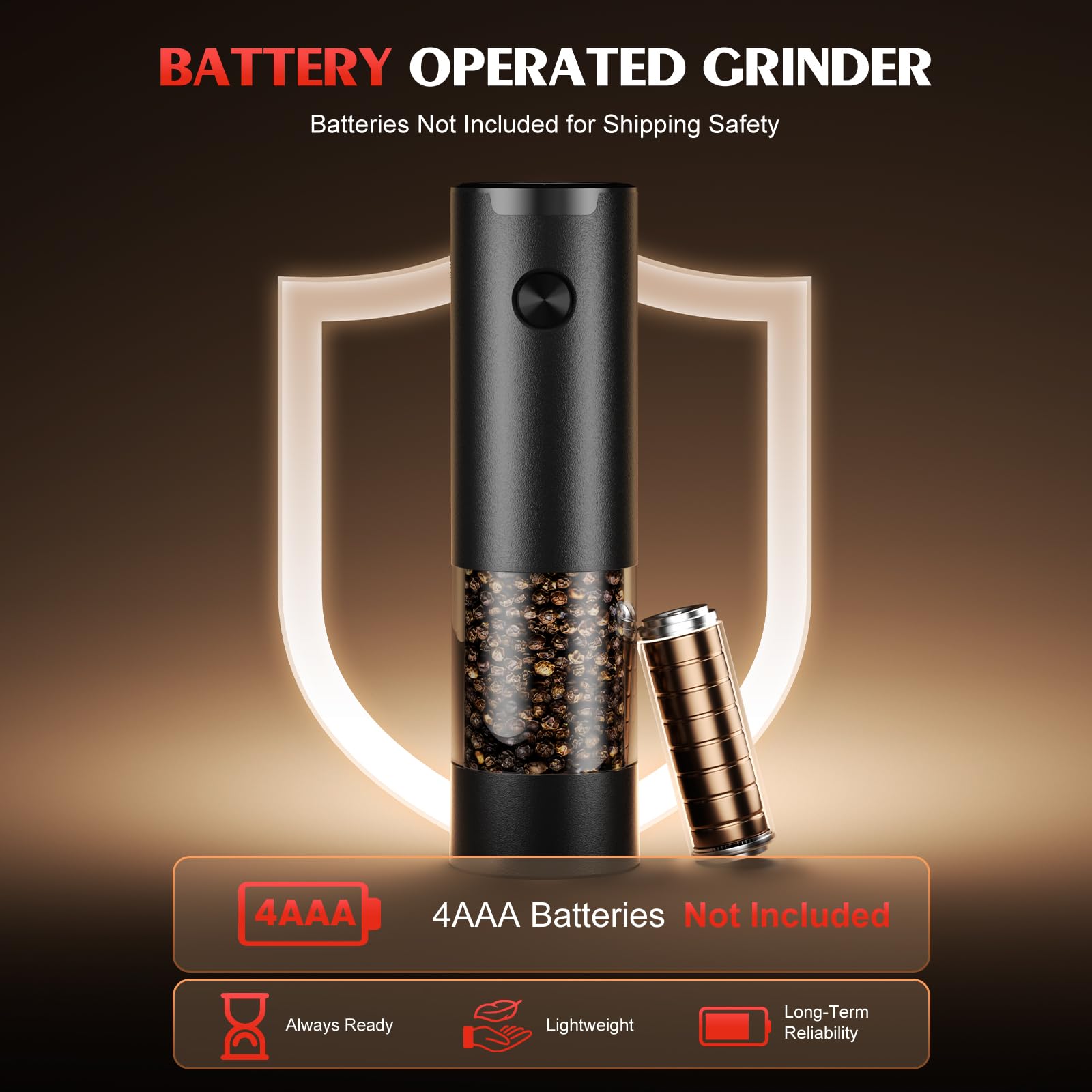 Electric Salt and Pepper Grinder Set Automatic Battery Pepper Mill Shakers Adjustable Coarseness Upgraded Larger Capacity with Led Home and Kitchen Appliances Birthday Gifts for Women Mom - Image 8