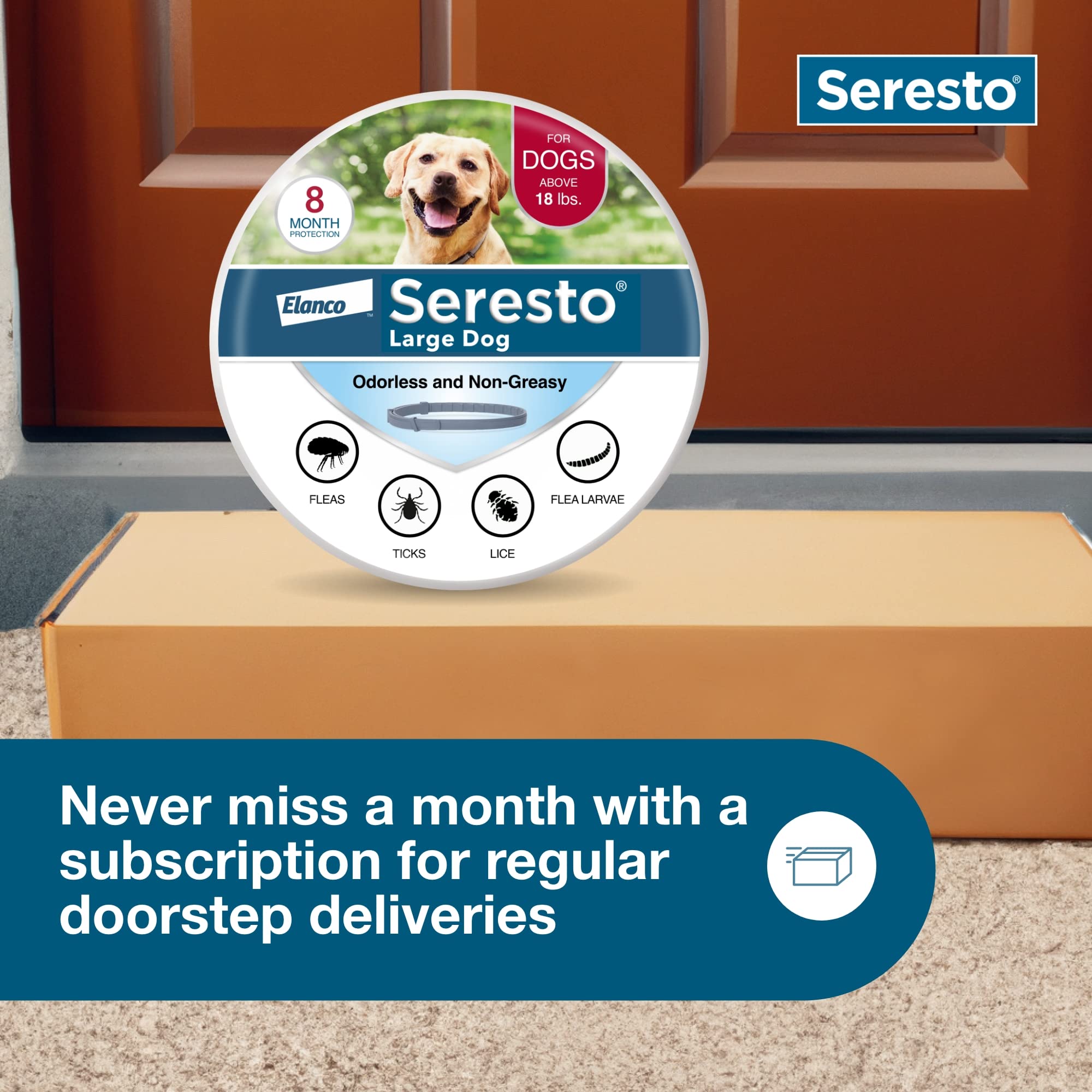 Seresto Flea & Tick Collar For Dogs Over 18 lbs., Treatment & Prevention, Vet-Recommend, 8 Month Protection - Image 4
