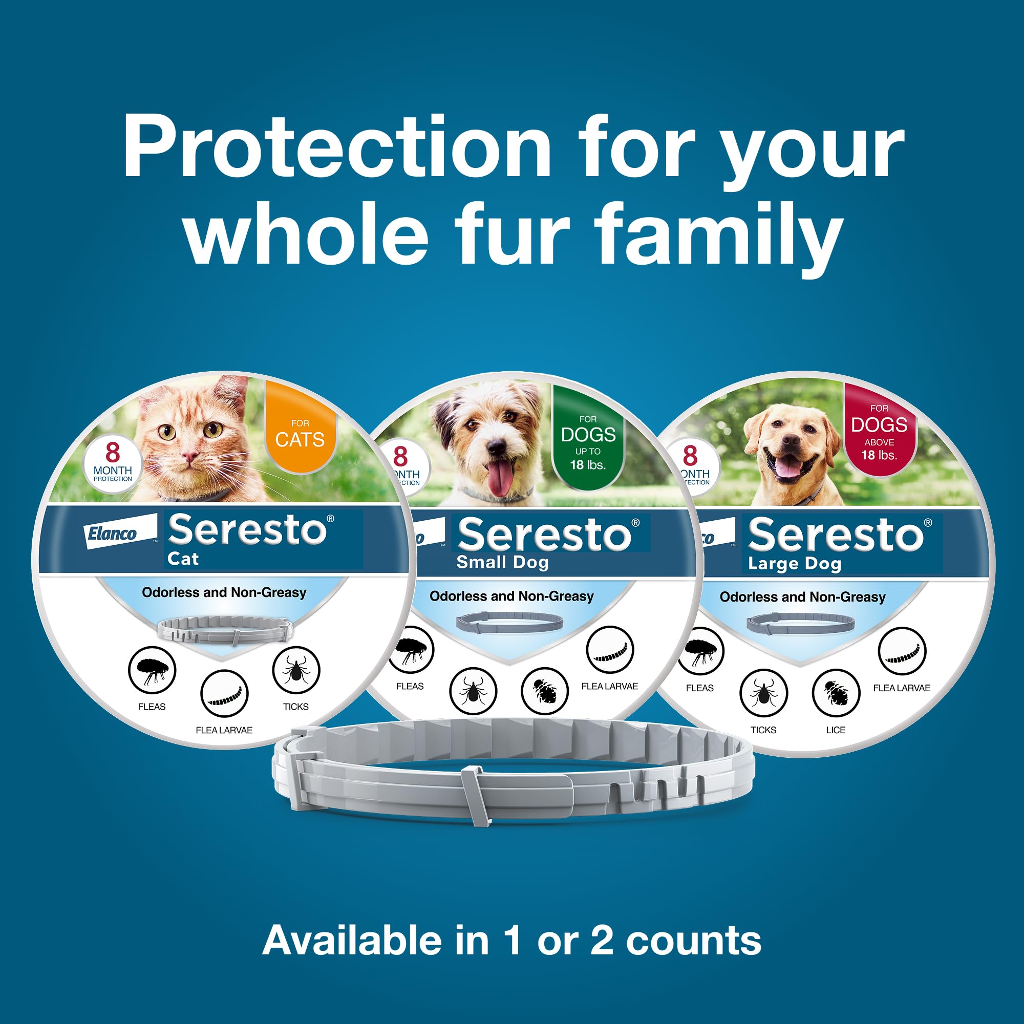 Seresto Flea & Tick Collar For Dogs Over 18 lbs., Treatment & Prevention, Vet-Recommend, 8 Month Protection - Image 3