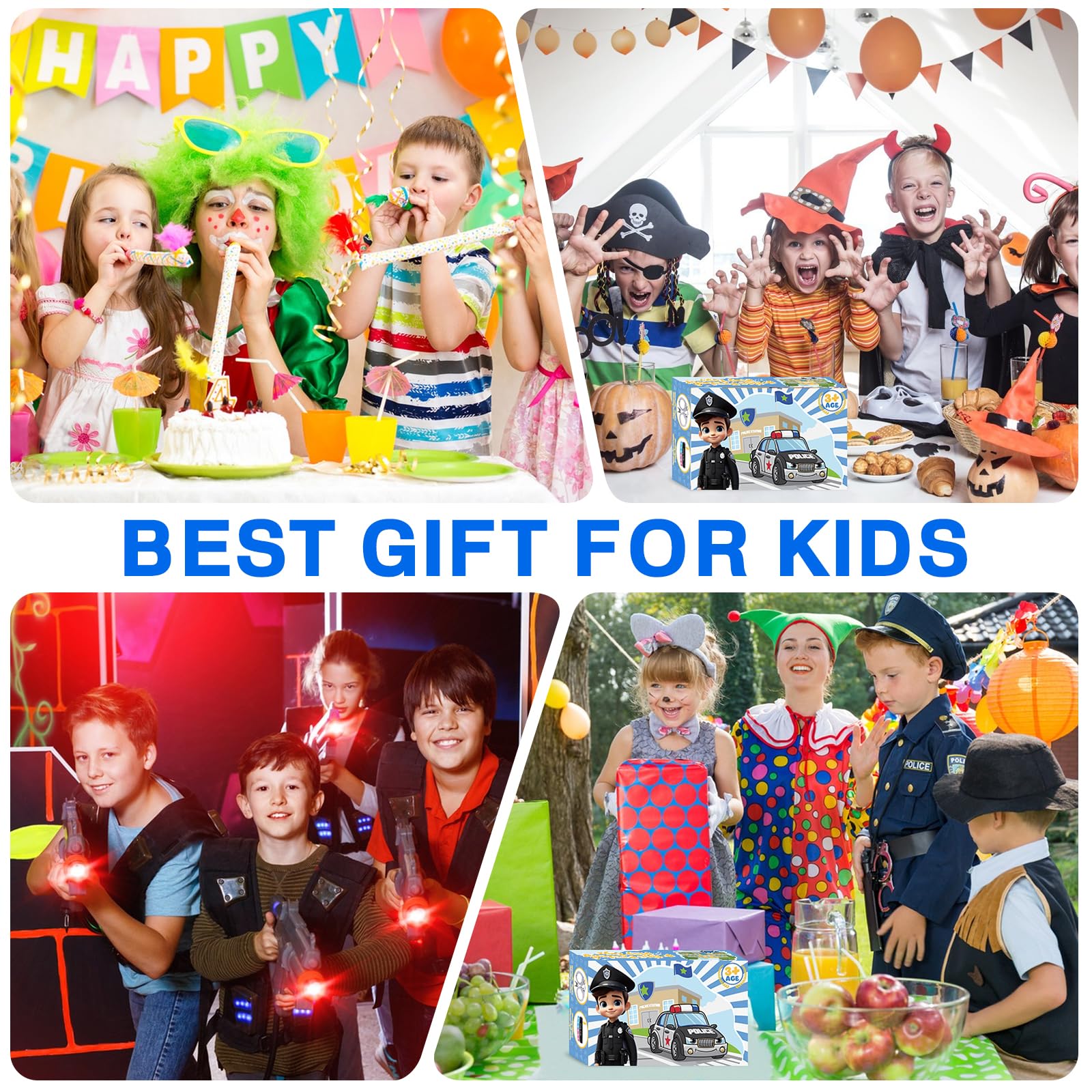 IVENRXIU Police Toys, Police Pretend Play Toys for Kids Boys and Girls, Role Play Set with Police Accessories, Handcuffs, Warning Light, Police Badge, Birthday Halloween Christmas Gifts - Image 2